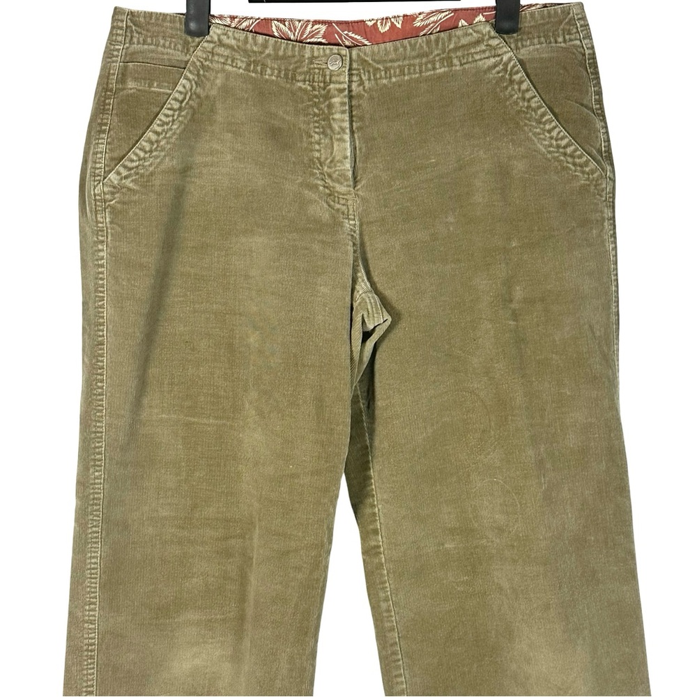 Horny Toad Tan Khaki Women’s Wide Leg Cropped Corduroy Pants Size 8 - Picture 4 of 15